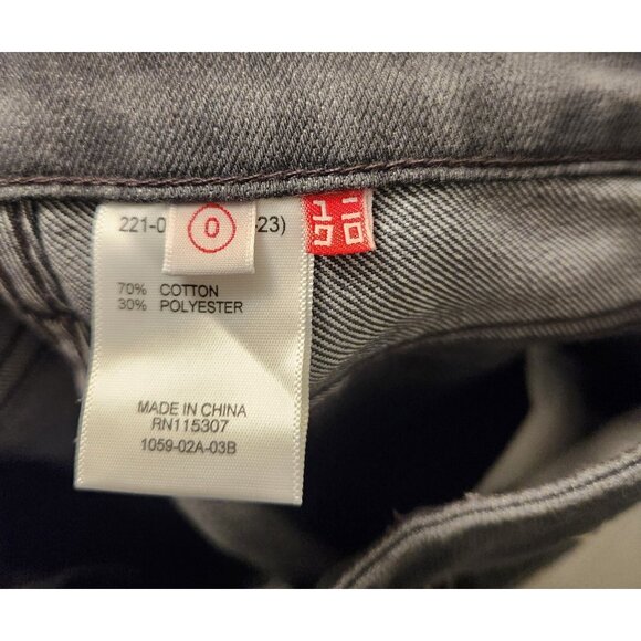 Uniqlo Skinny Jeans Stretch Dark Gray Womens Size 0 (28x30) NWOT - Picture 11 of 14
